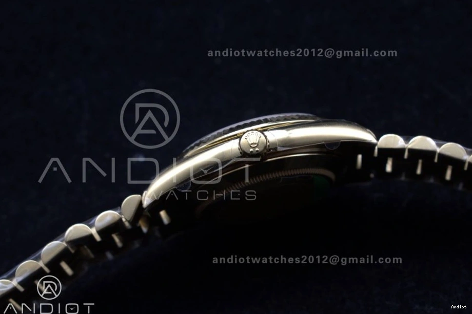 Gold RG DayDate 40 Dial GSF on Gain President Roman Bracelet Weight A2836 0406